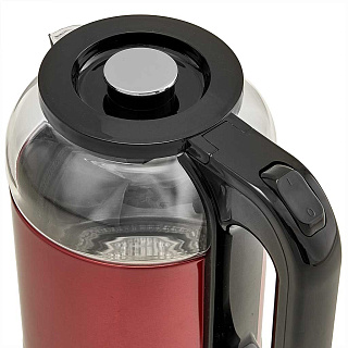 Чайник электрический 1500 Вт, 1,8 л DELTA DL-1115 красный